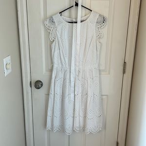 White eyelet dress